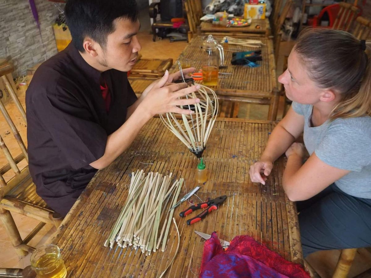 LANTERN MAKING –BE A REAL FARMER AT TRA QUE VILLAGE